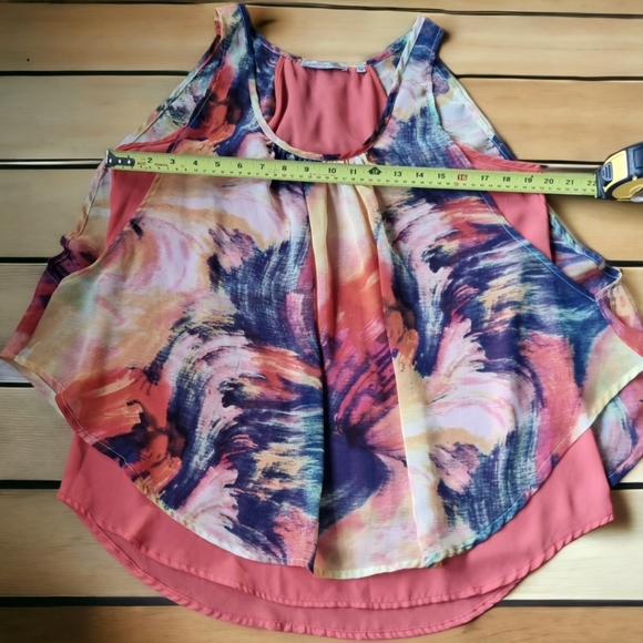 Patrizia Luca Layered Colourful Sleeveless Top - Picture 4 of 7